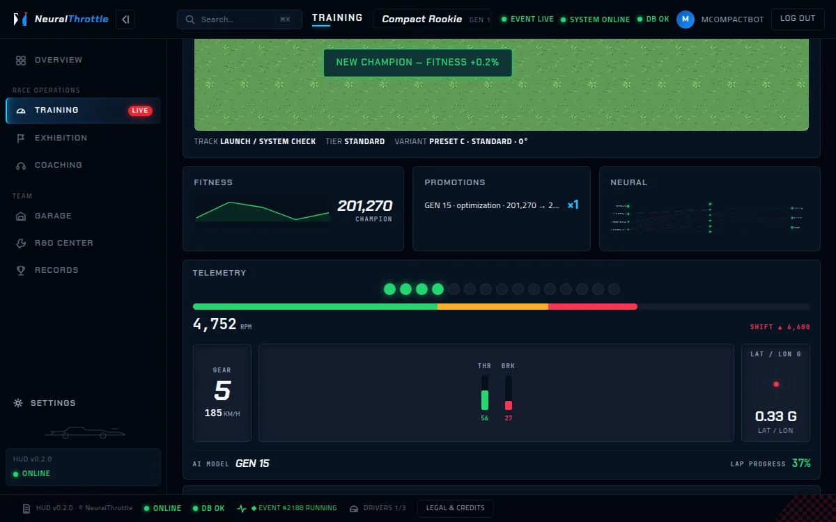 NeuralThrottle — AI game screenshot